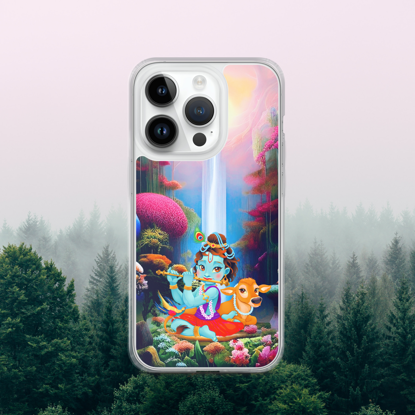 Krishna iPhone® Clear Case | Available for most iPhone® models | Wireless Charging Compatible