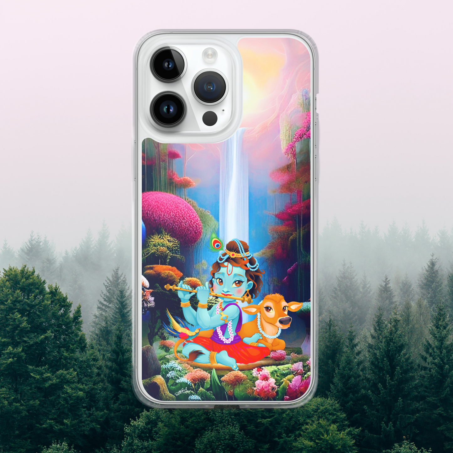 Krishna iPhone® Clear Case | Available for most iPhone® models | Wireless Charging Compatible