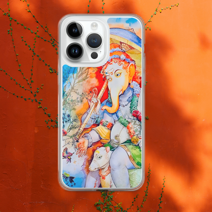 Ganesh Riding Mushak Raj iPhone® Clear Case | Available for most iPhone® models | Wireless Charging Compatible