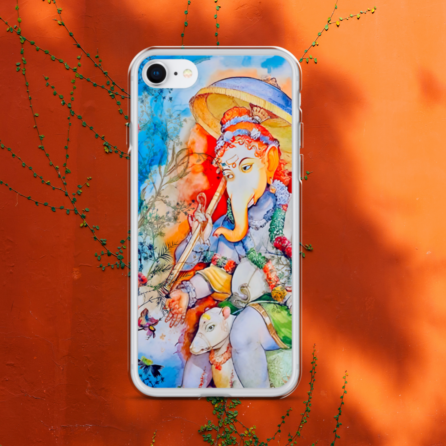 Ganesh Riding Mushak Raj iPhone® Clear Case | Available for most iPhone® models | Wireless Charging Compatible