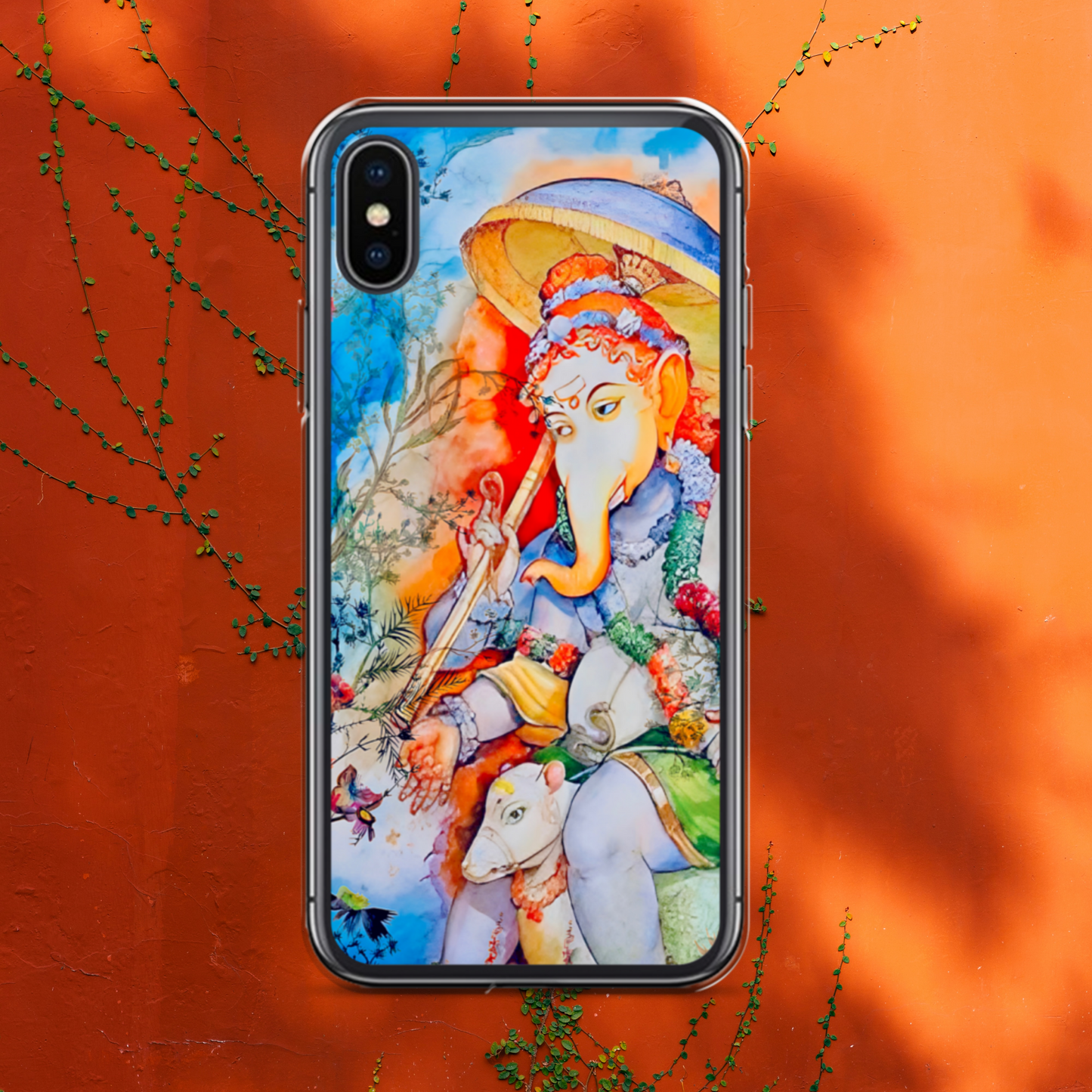 Ganesh Riding Mushak Raj iPhone® Clear Case | Available for most iPhone® models | Wireless Charging Compatible